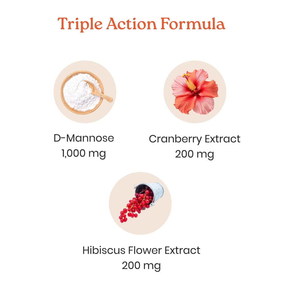 NewLife Naturals D-Mannose Capsules | w/Cranberry and Hibiscus Extracts | Natural Urinary Tract Health Supplement | 1400mg Pure Veggie Powder | 60 Veggie Capsules NewLife Naturals Au supplements