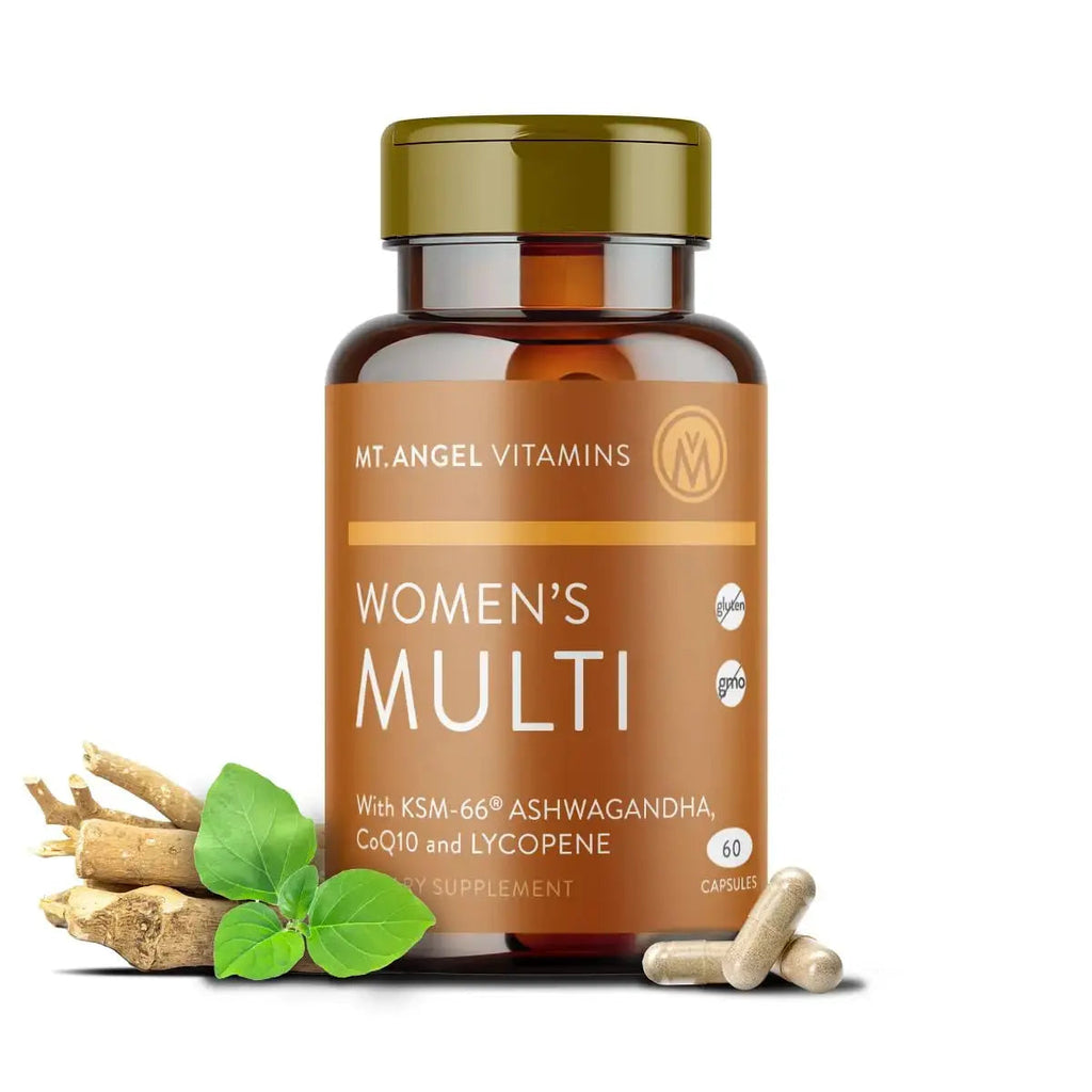 Mt. Angel Vitamins - Daily Womens Multivitamin - Adult Formula with Iron, Calcium, KSM-66 Ashwaganda, and a Potent Proprietary Herbal Blend Mt. Angel Vitamins Au supplements