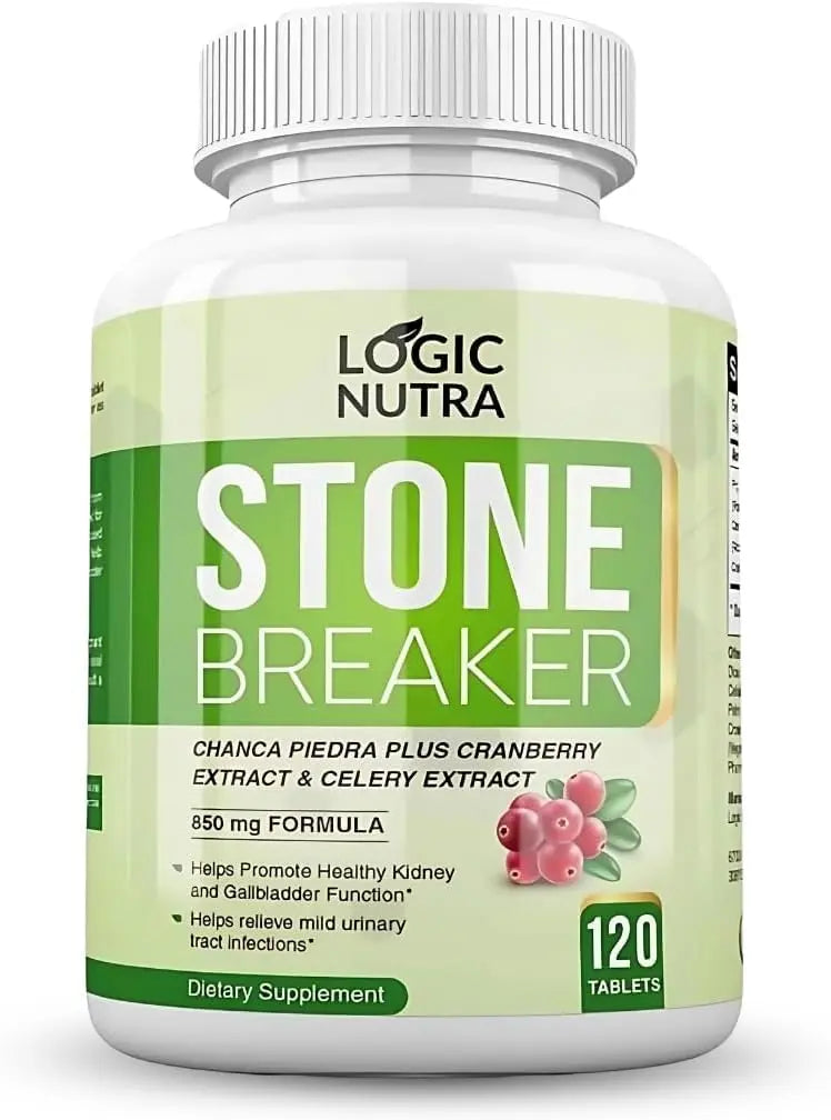 Logic Nutra Chanca Piedra Kidney Stone Breaker 120 Tablets 800 mg - Maximum Strength for Gallbladder & Urinary Cleanse with Phyllantus Niruri, Celery Seed Extract & Cranberry Extract Logic Nutra Au supplements