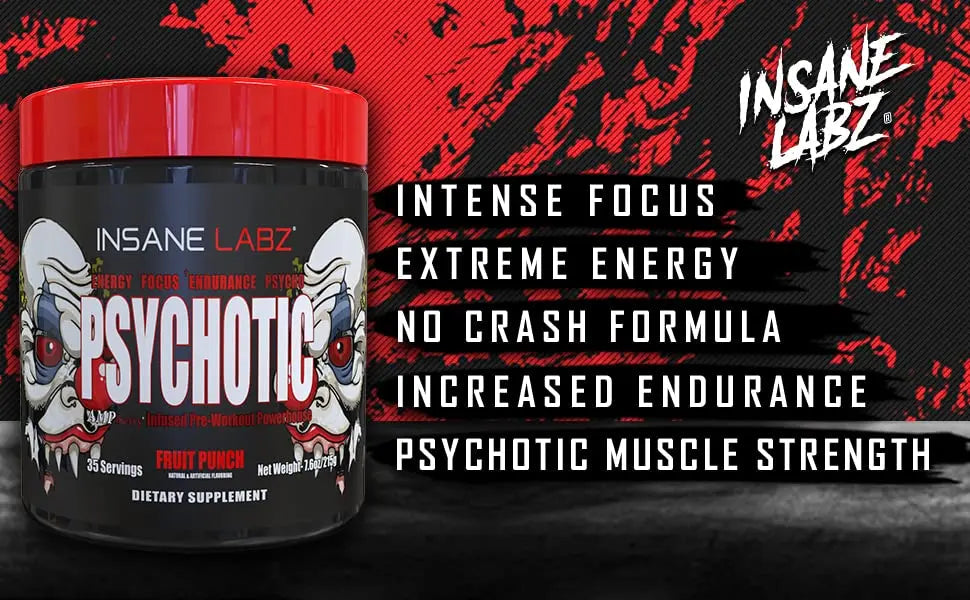 Psychotic, and Insane Veinz, Pre Workout Stack (Fruit Punch) Insane Labz Au supplements