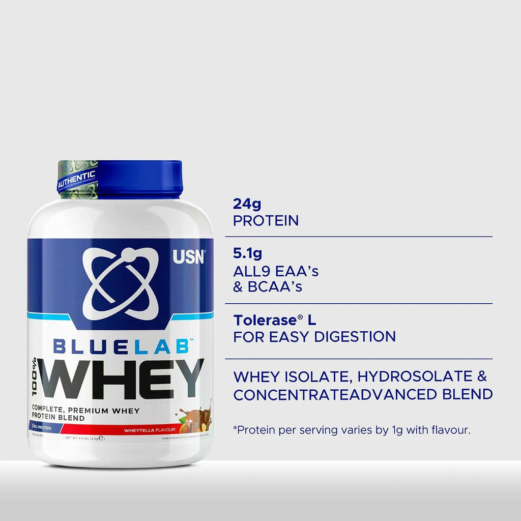 USN Blue Lab Whey Protein Powder: Wheytella - Whey Protein 908g - Post-Workout USN Au supplements