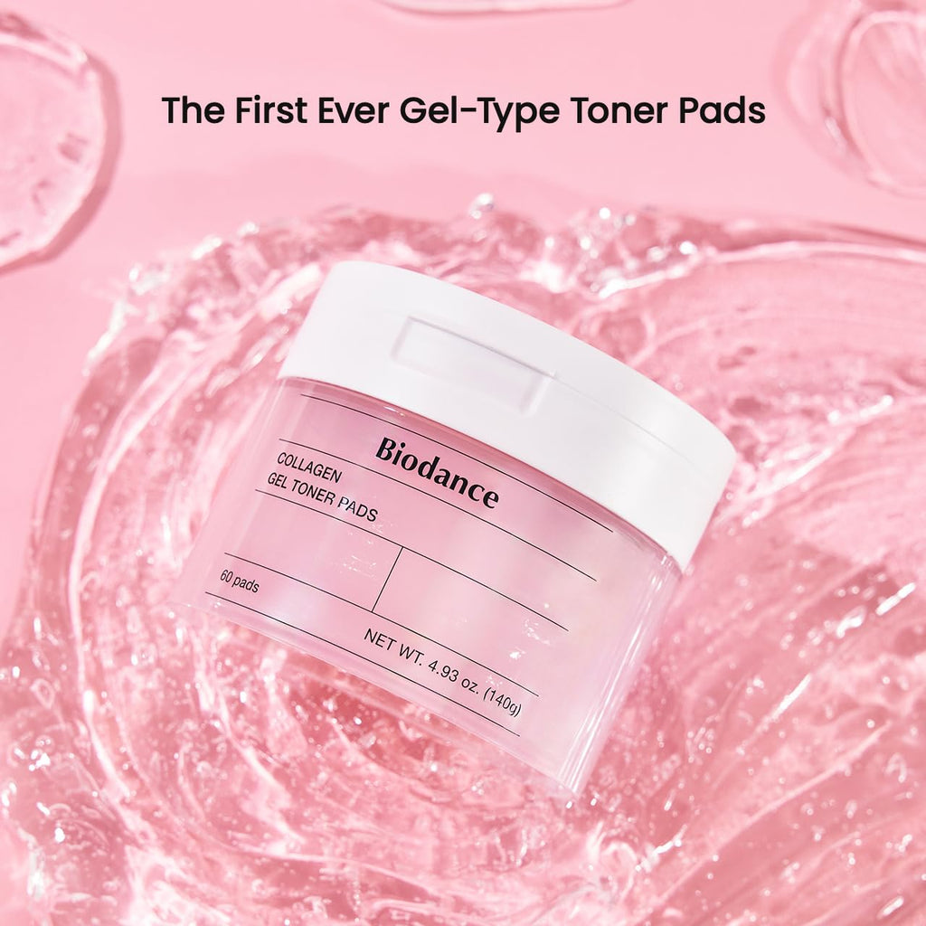 Biodance Collagen Gel Toner Pads, Pore Minimizer for Face, Improving Elasticity, Plumping Toner Pads for Sensitive Skin