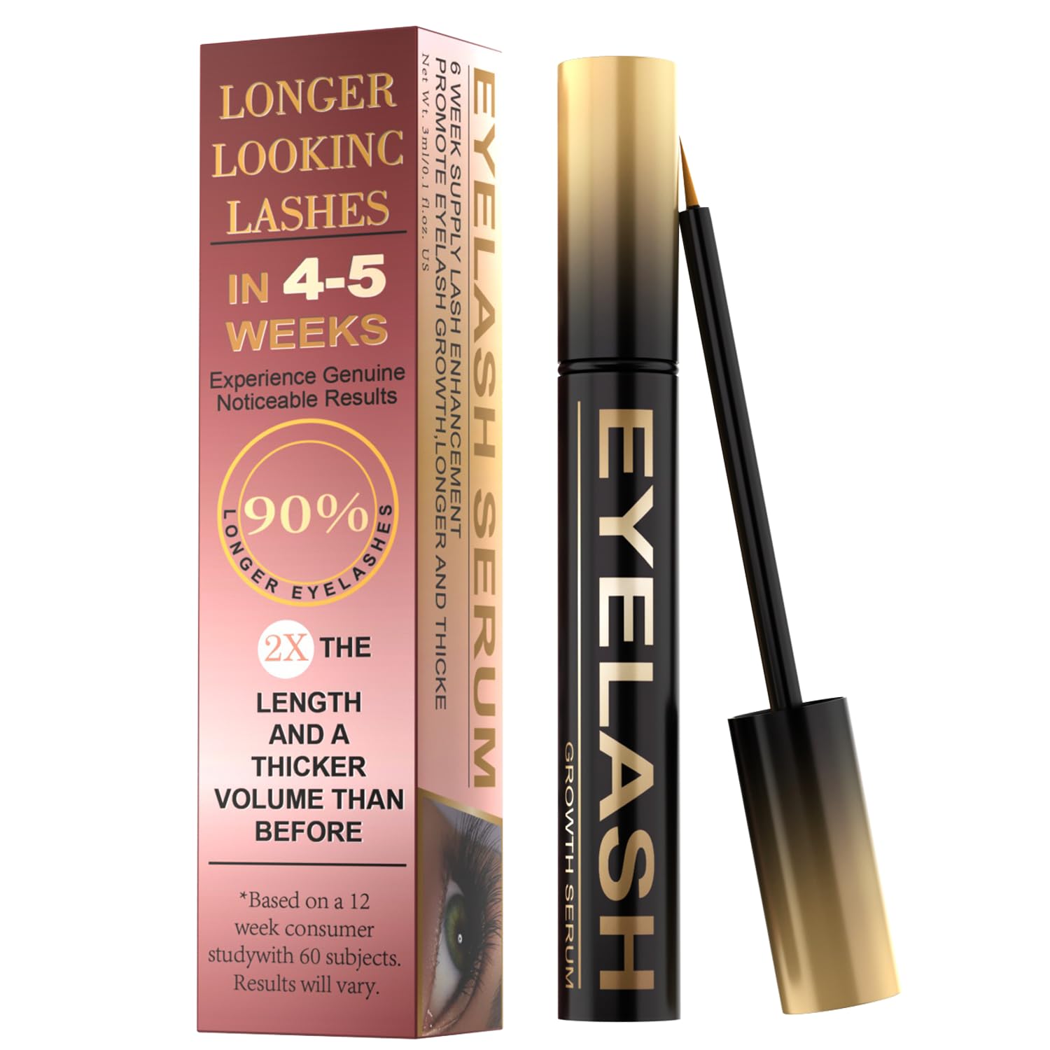 Lash Serum for Eyelash Growth, Premium Lash Enhancing Serum with Advanced Formula Volumizing Longer Fuller
