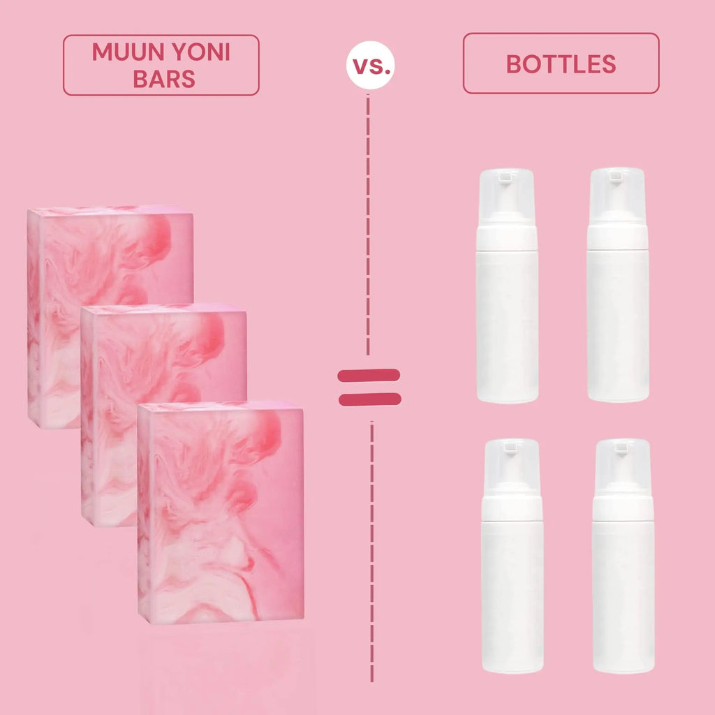 Muun Yoni Soap Bar - Pack 3 Ph Balance Probiotics & Natural Ingredients - Gentle Cleansing Formula Muun Au supplements