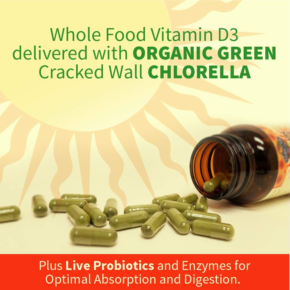 Garden of Life Vitamin D, Vitamin Code Raw D3, Vitamin D 2,000 IU, Raw Whole Food D3 Supplements with Chlorella, Fruit, Veggies & Probiotics