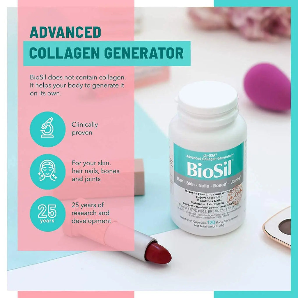 Collagen Supplements for Women & Men [120 ct.] - Advanced Collagen Complex to Stimulate Collagen, Keratin & Elastin Production BioSil Au supplements