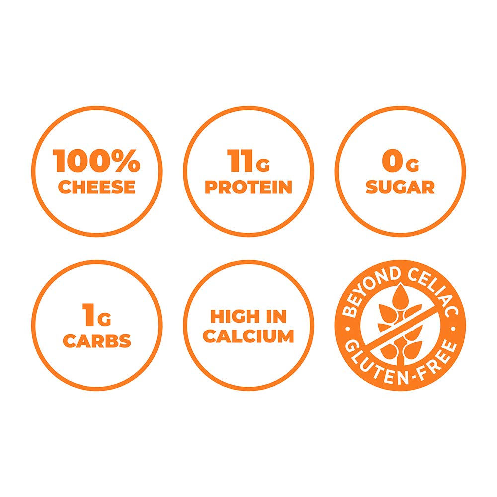 Moon Cheese Cheddar Believe It, 10 Ounce, 2-Pack, Crunchy, Protein-Rich Cheese Snack, Keto Friendly, 100% Real Cheese