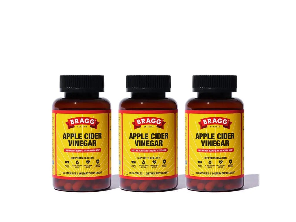 Bragg Apple Cider Vinegar Capsules - Vitamin D3 & Zinc - 750mg of Acetic Acid – Immune Bragg Au supplements