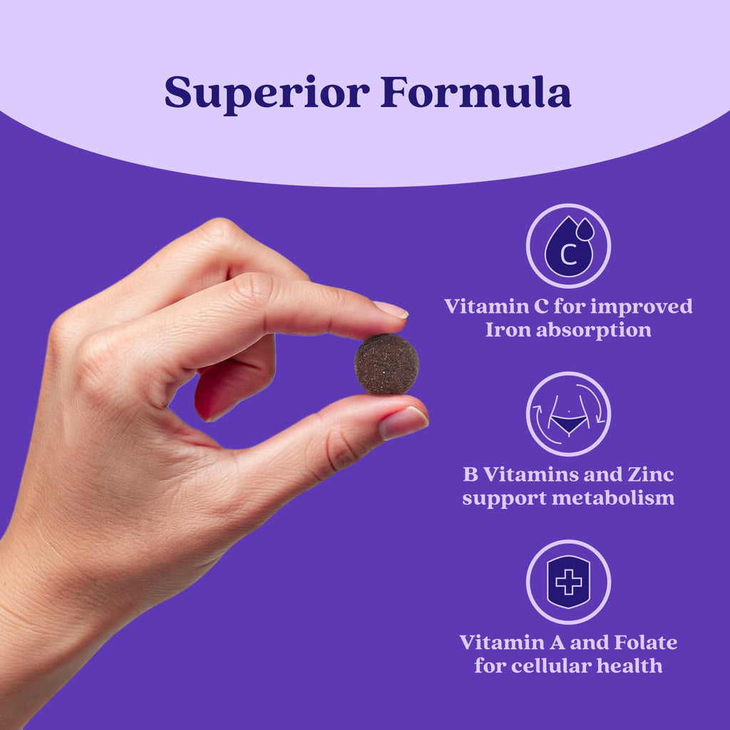 BeLive Iron Gummies - Multivitamin Supplement with Vitamin C, A, B & Zinc, Supports Blood Oxygen, Vegan Iron Supplements for Women, Men & Kids