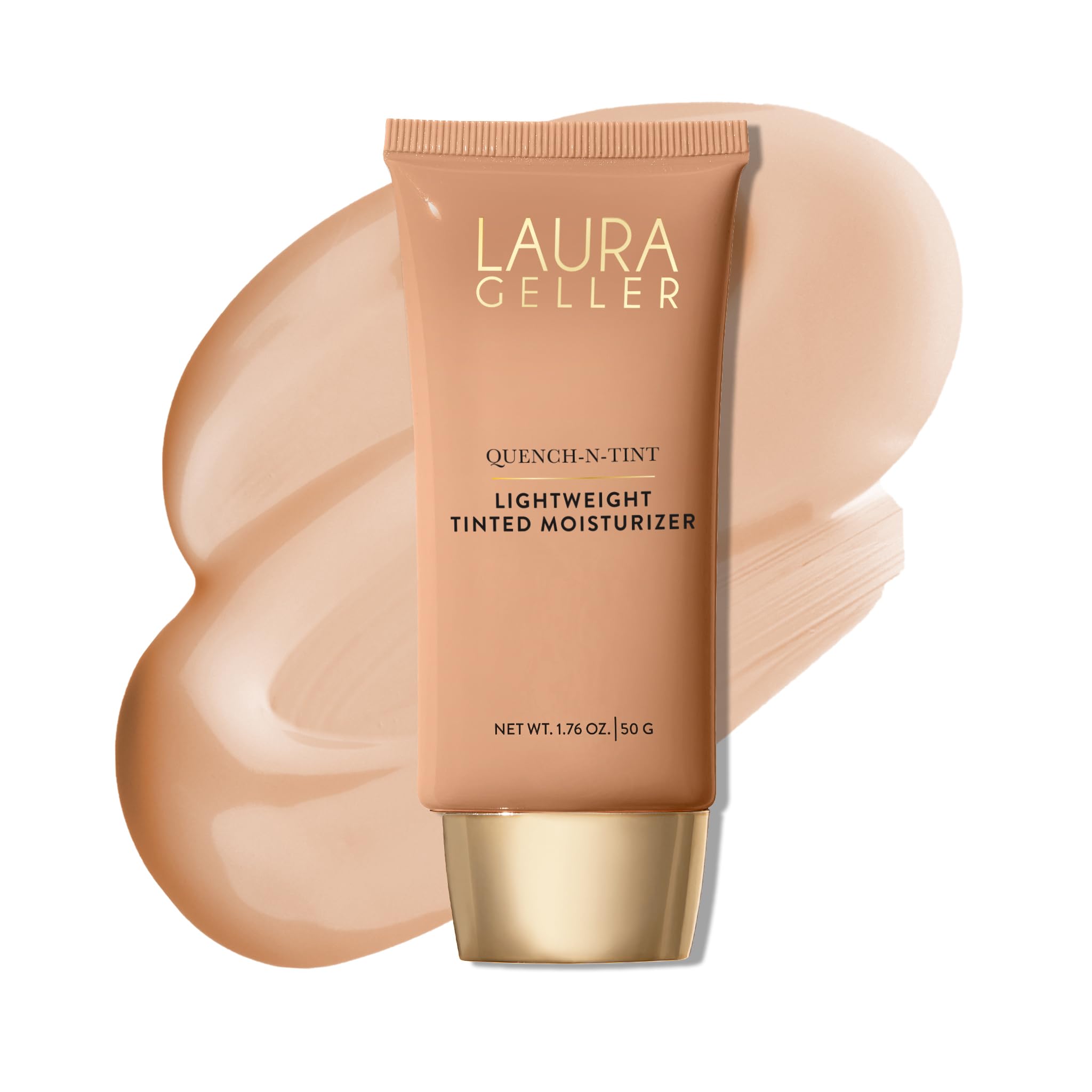 LAURA GELLER NEW YORK Quench-n-Tint Tinted Moisturizer - Sheer to Light Buildable Coverage - Natural Glow Finish - Lightweight Formula