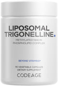 Codeage Liposomal Trigonelline - 250 mg Per Capsule - 3-Month Supply - Plant-Based Alkaloid - Liposomal Delivery for Bioavailability - Metabolic Health Support - Vegan Nootropic Non-GMO - 90 Capsules Codeage Au supplements