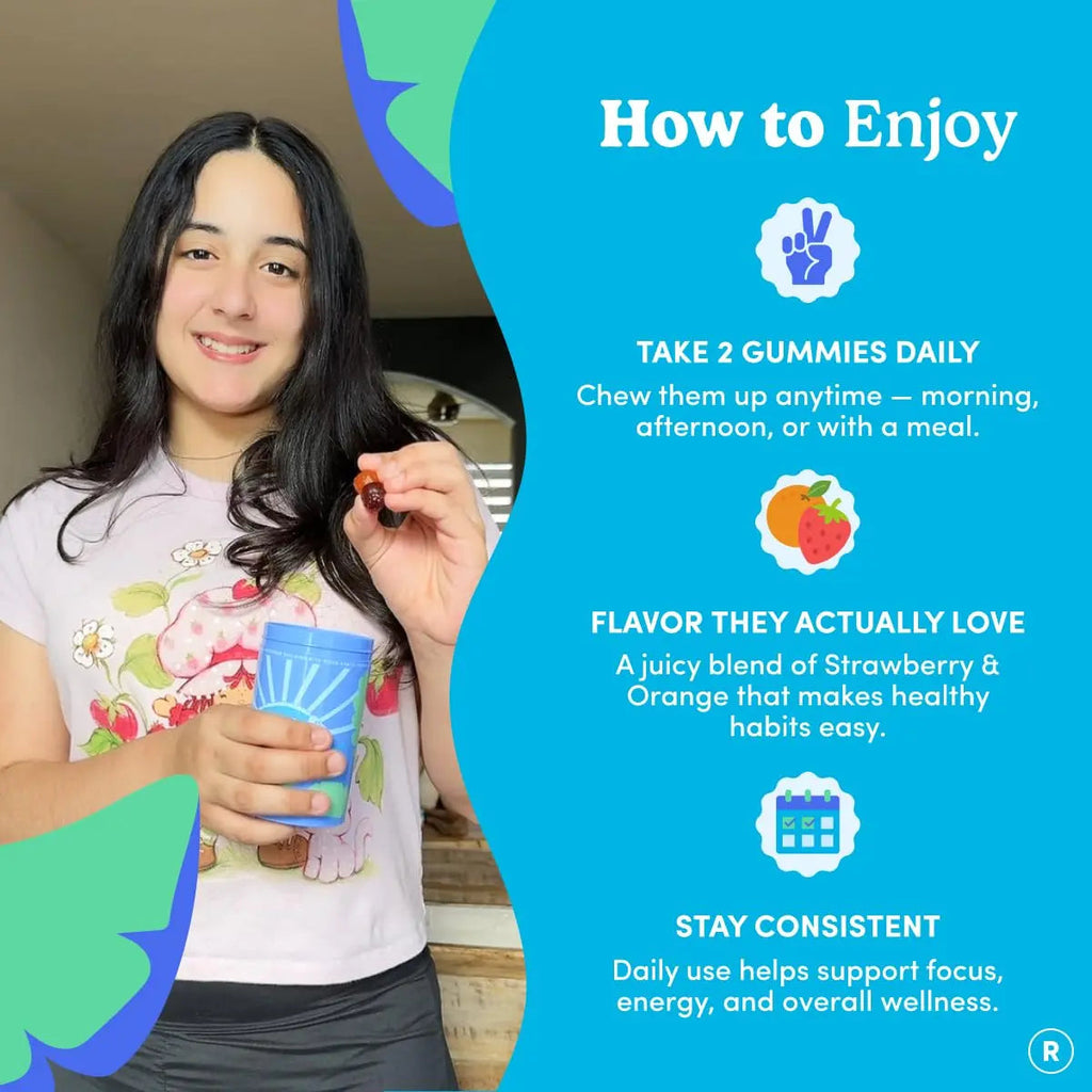 FIRST DAY Vitamins for Teens - Teen Multi Vitamins for Girls & Boys 12-17, Organic Fruit & Veggie Blend - 12 Key Nutrients: Vitamins A FIRST DAY Au supplements