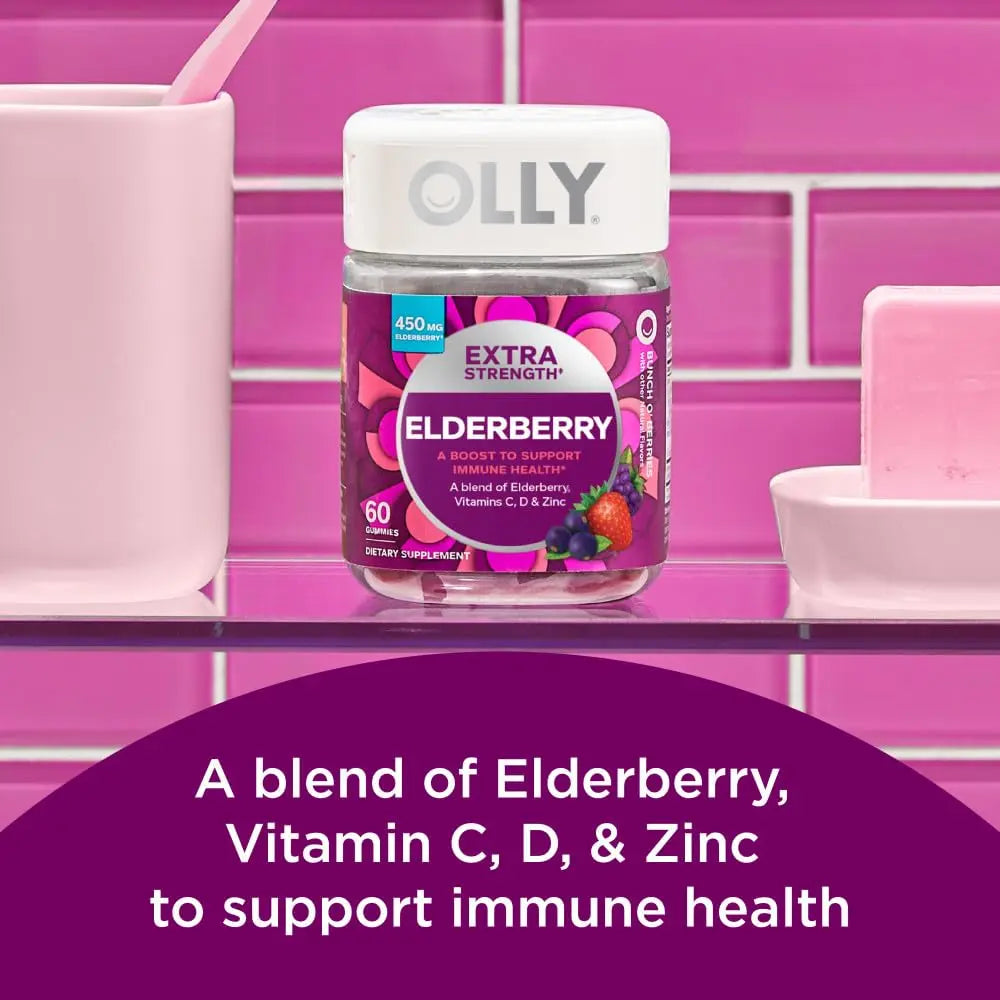 OLLY Extra Strength Elderberry Gummies, Immune Support, 450mg Elderberry, Vitamin C OLLY Au supplements
