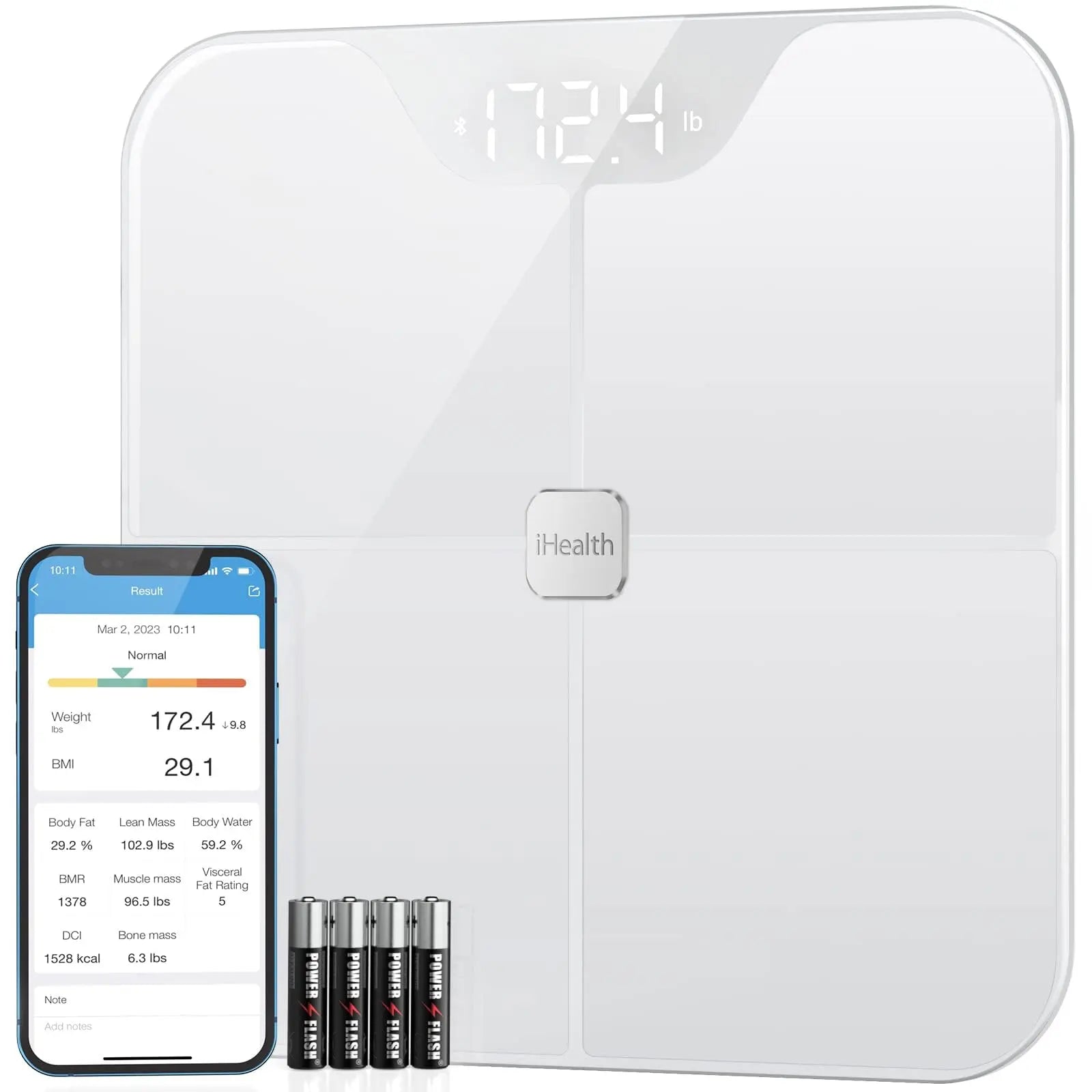 iHealth Nexus Smart Scale for Body Weight Bluetooth, Digital Bathroom Scale Body Fat and Muscle iHealth Au supplements