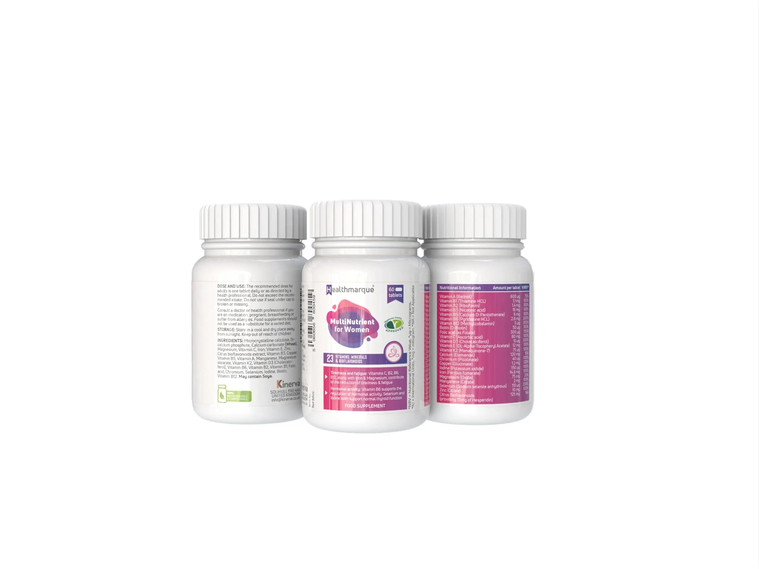 Premium Daily Multivitamin Tablets for Women - 23 Essential Vitamins, Minerals & Bioflavonoids Healthmarque Au supplements