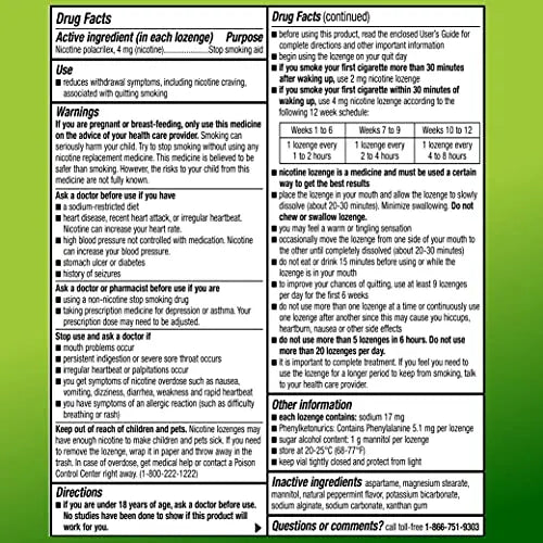 Amazon Basic Care Nicotine Polacrilex Lozenges, 4 mg, Mint Flavor Amazon Basic Care Au supplements