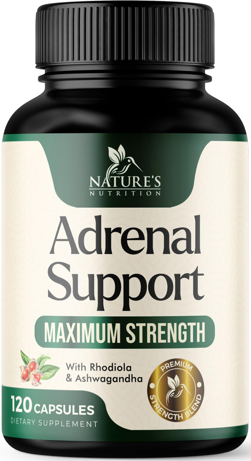 Nature's Nutrition Adrenal Support Supplements Cortex Complex, Best Energy Supplement, Supports Health & Energy Levels, Daily Ashwagandha for Women & Men, Supports Immune System, 120 Capsules Nature's Nutrition Au supplements