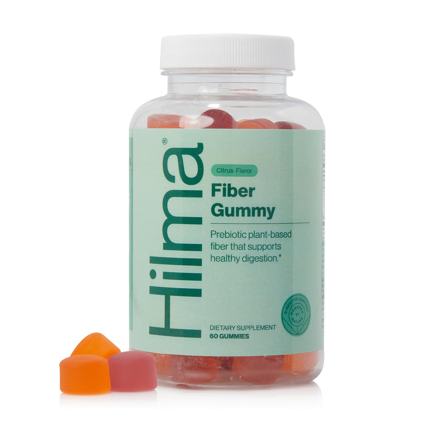 Hilma Prebiotic Fiber Gummies, Daily Fiber Supplement, Gummies for Adults, Supports Gut Health for Women and Promotes Regularity,