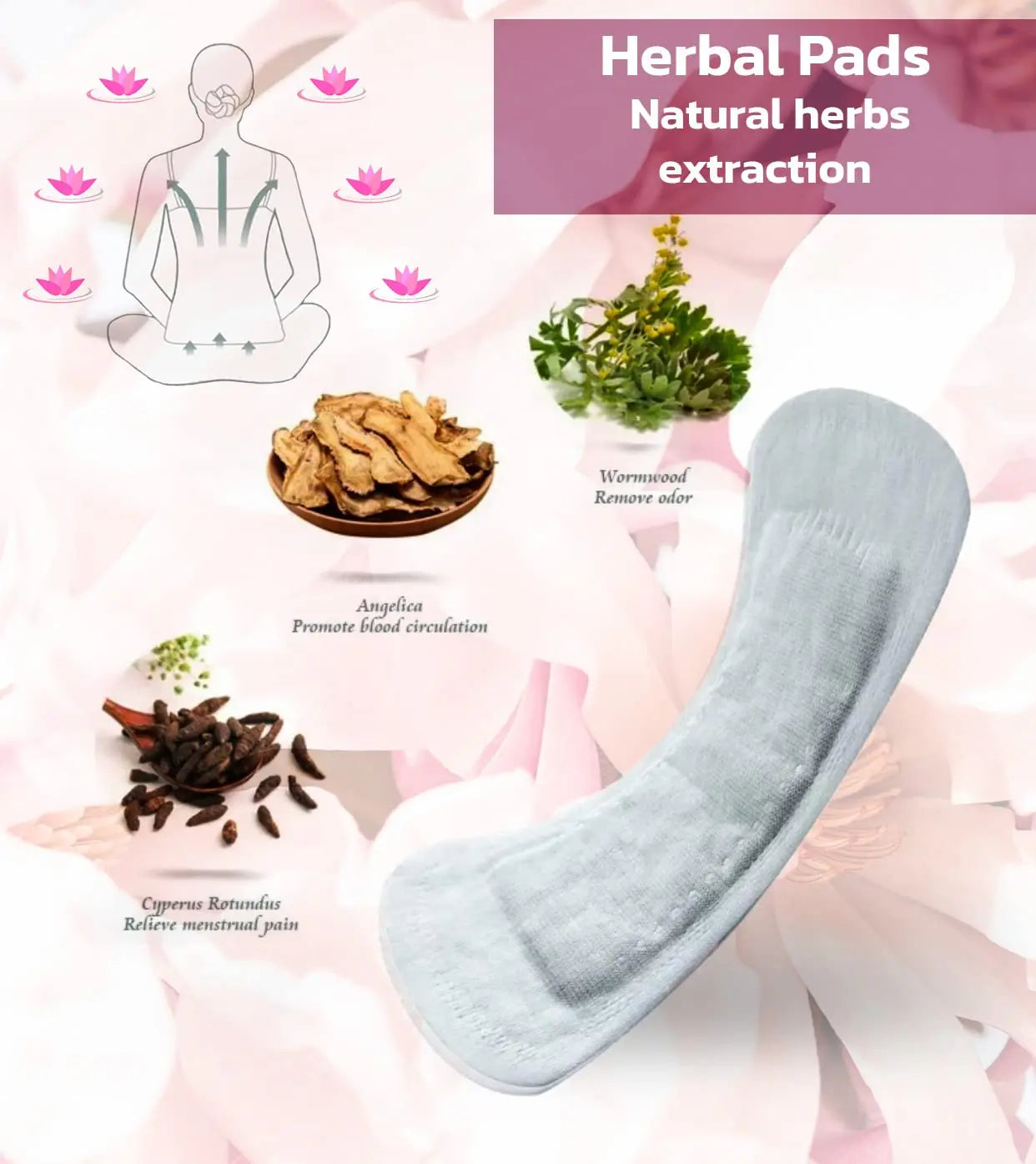 Premium Natural Organic Herbal Cotton Panty Liners for Women - Unscented, Thin, Cruelty-Free Organic Herbal Panty Liner Au supplements
