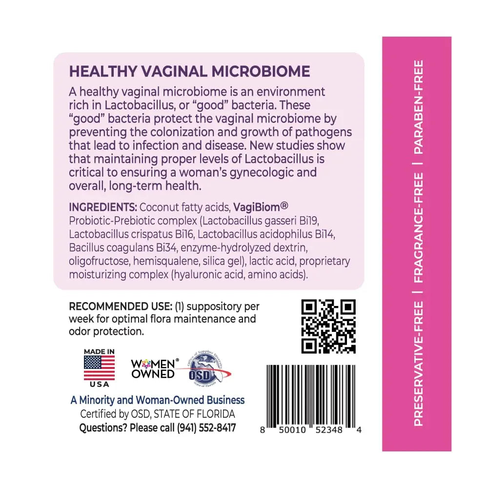 VagiBiom Probioitc Suppository Convenient Travel Pack with 2 Suppositories VagiBiom Au supplements