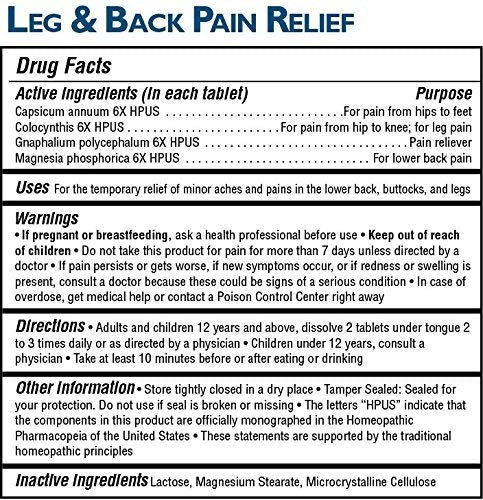 MagniLife Leg & Back Pain Relief Tablets,125 Ct, Fast-Acting Pain Relief Naturally Soothes Burning, Tingling & Stabbing Aches, Symptomatic or Preventative, Non-Habit Forming Quick-Dissolve Tablets MagniLife Au supplements