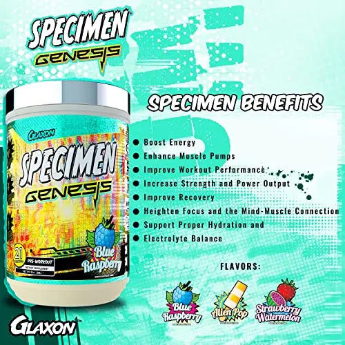 Specimen Full Spectrum High Stimulant Pre-Workout Powder | Supercharged Energy Glaxon Au supplements