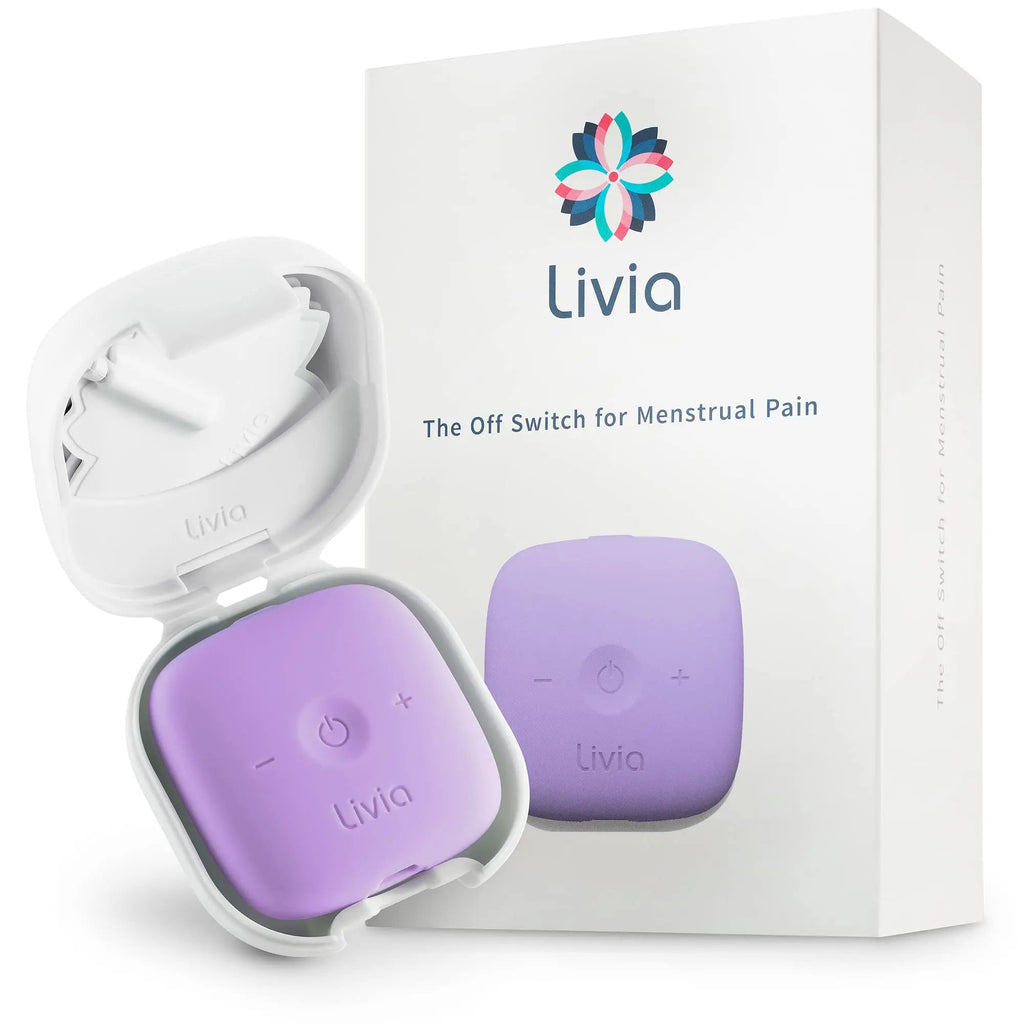 Livia Menstrual Pain Relief Device, Lavender - The Off Switch for Period Pain - Portable Unit with Stick-on Pads Livia Au supplements