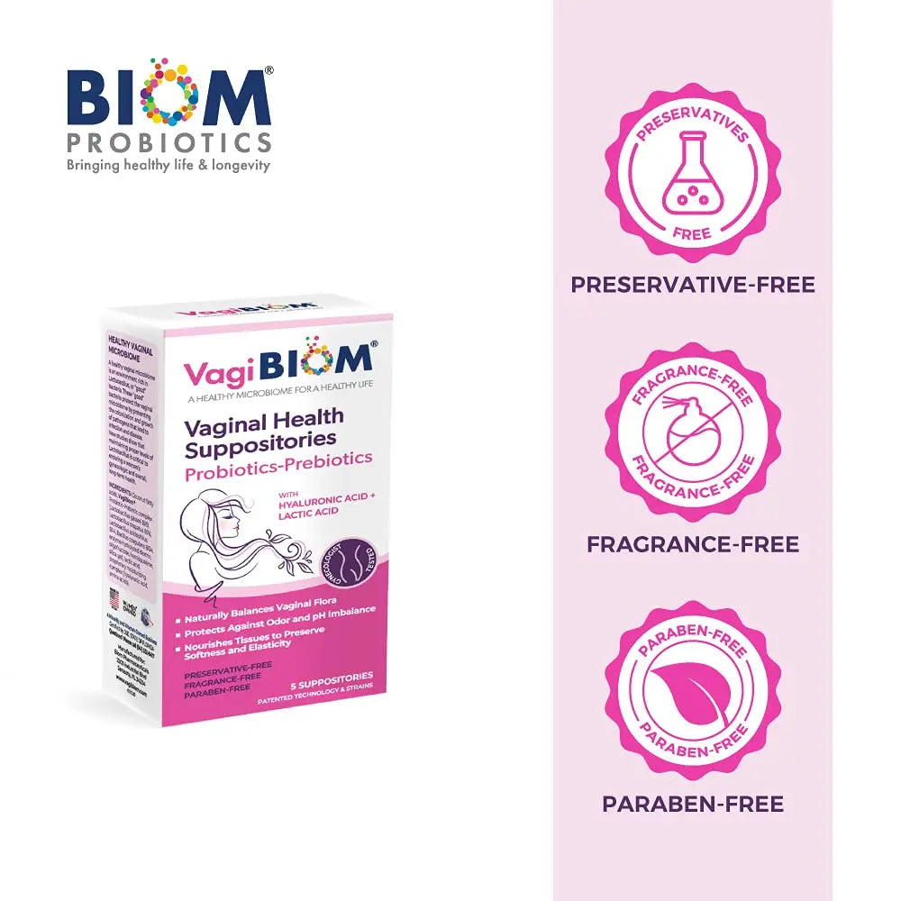 VagiBiom Lactobacillus Suppository: Microbiome Flora balance and Odor Control Regimen VagiBiom Au supplements