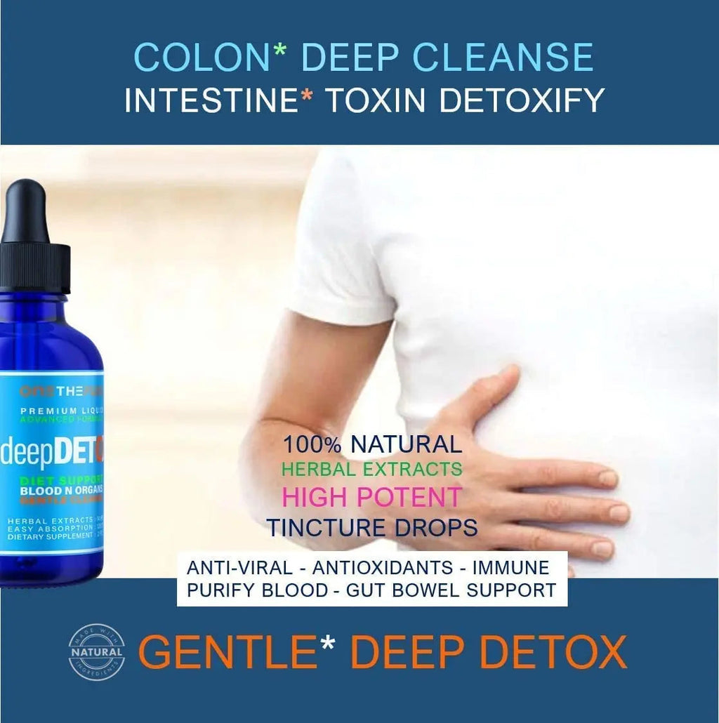 DeepDetox 2oz. Plant-Based Colon Intestinal Gut Liver Cleanse Detox Support. Purify Blood ONETHEFUEL Au supplements