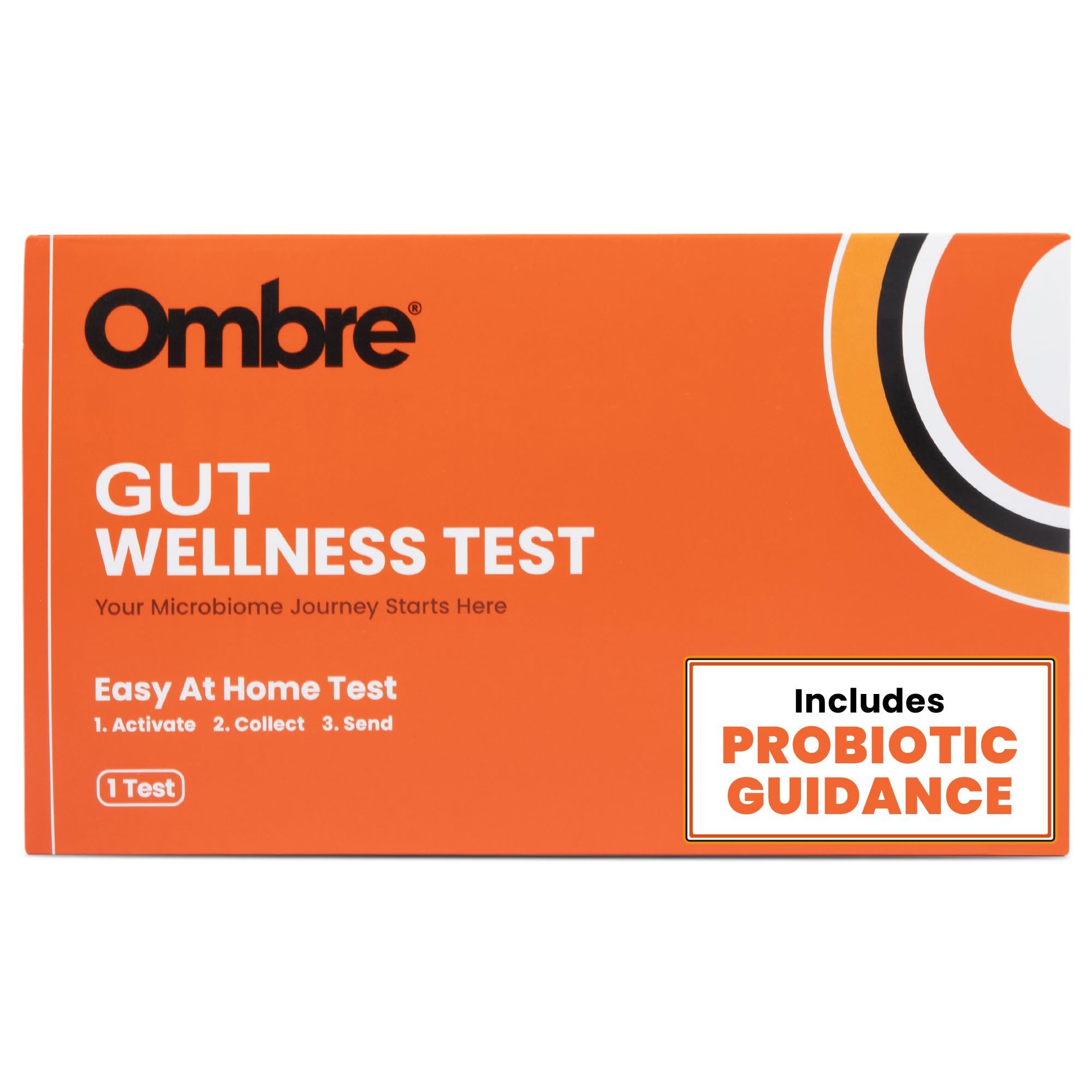 Ombre Gut Health Test Kit - Probiotic Recommender at Home Test for Women & Men - Detailed Custom Gut Microbiome Analysis for Digestive, Immune and Mental Health with Food Suggestions Ombre Au supplements