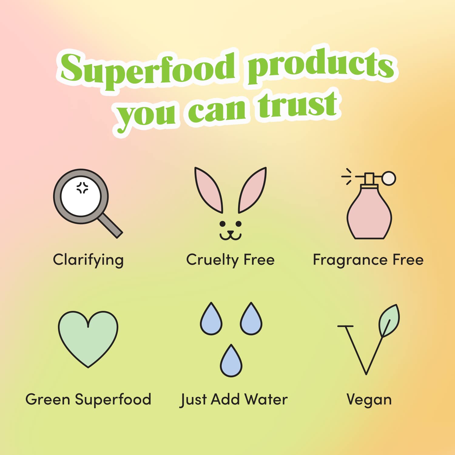 GOLDE - Clean Greens Superfood Face Mask - Made w/Chlorella & Spirulina - Great for Acne Prone, Oily & Dry Skin, Hydrating - Gentle Cleanser - Vegan - Aluminum-Free - 30g Jar GOLDE Au supplements