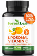 ForestLeaf Liposomal Vitamin C 1400mg Capsules | High Dose Vitamin C Liposomal Supplement w Coconut Oil Fatty Acids | Fast Absorption | Immune Support, Antioxidant,