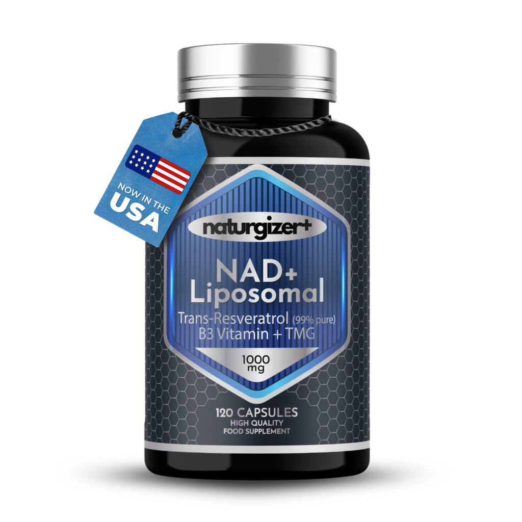 naturgizer+ Liposomal NAD+ Supplement with Resveratrol, TMG & Vitamin B3 | 4-in-1 Healthy Aging & Cellular Energy Support | High Absorption NAD Plus for Men & Women Over 40 | 120 Capsules naturgizer+ Au supplements