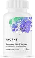 THORNE - Advanced Iron Complex (Formerly Ferrasorb) - Complete Blood Support Formula* - Elemental Iron, Folate, B and C Vitamins for Optimal Absorption - Gluten, Dairy & Soy-Free - 60 Servings THORNE Au supplements
