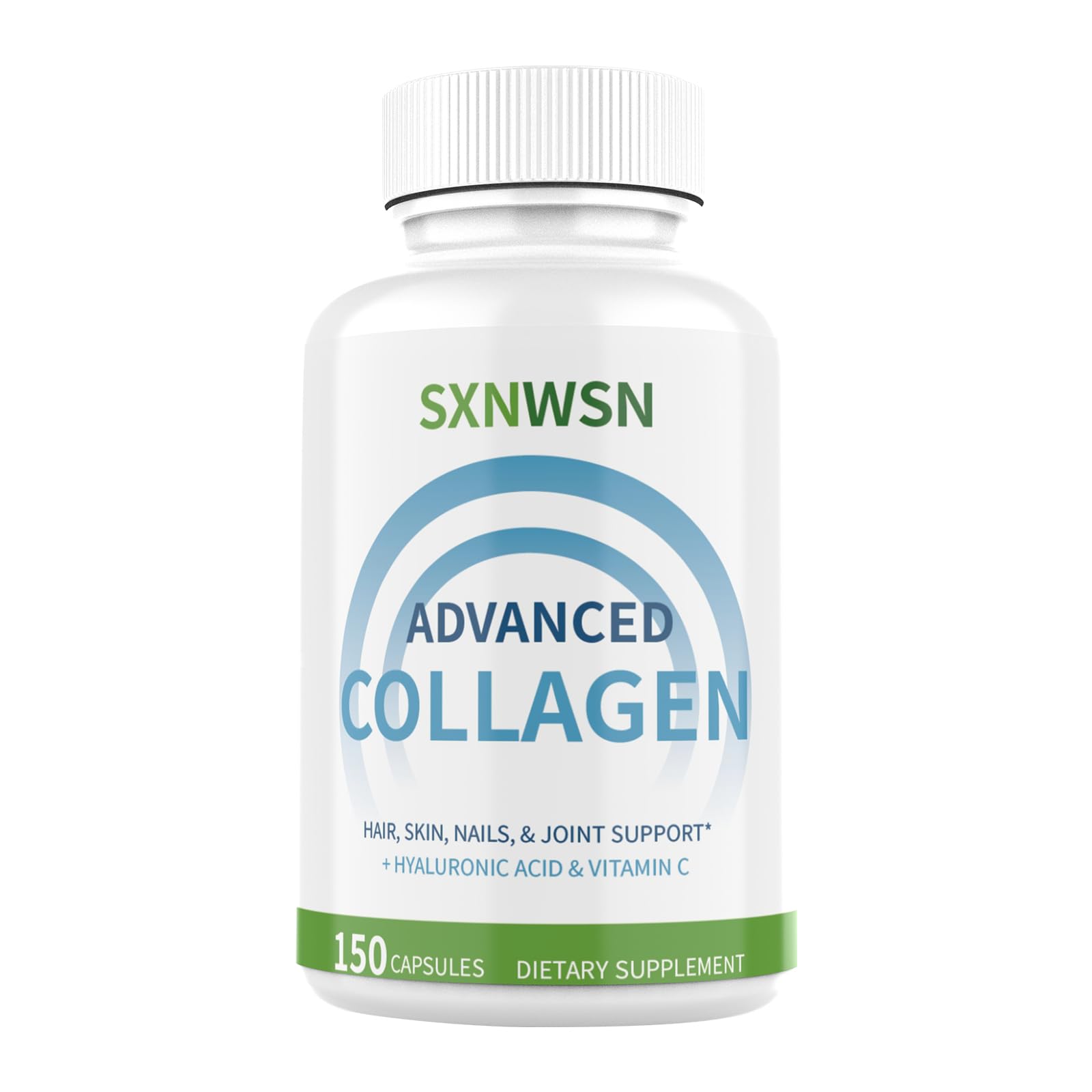 Advanced Multi Collagen Supplement with Vitamin C + Hyaluronic Acid - Hydrolyzed Collagen Peptides Supports for Skin, Joints & Hair* | Collagen Complex 150 Capsules for Women or Men SXNWSN Au supplements