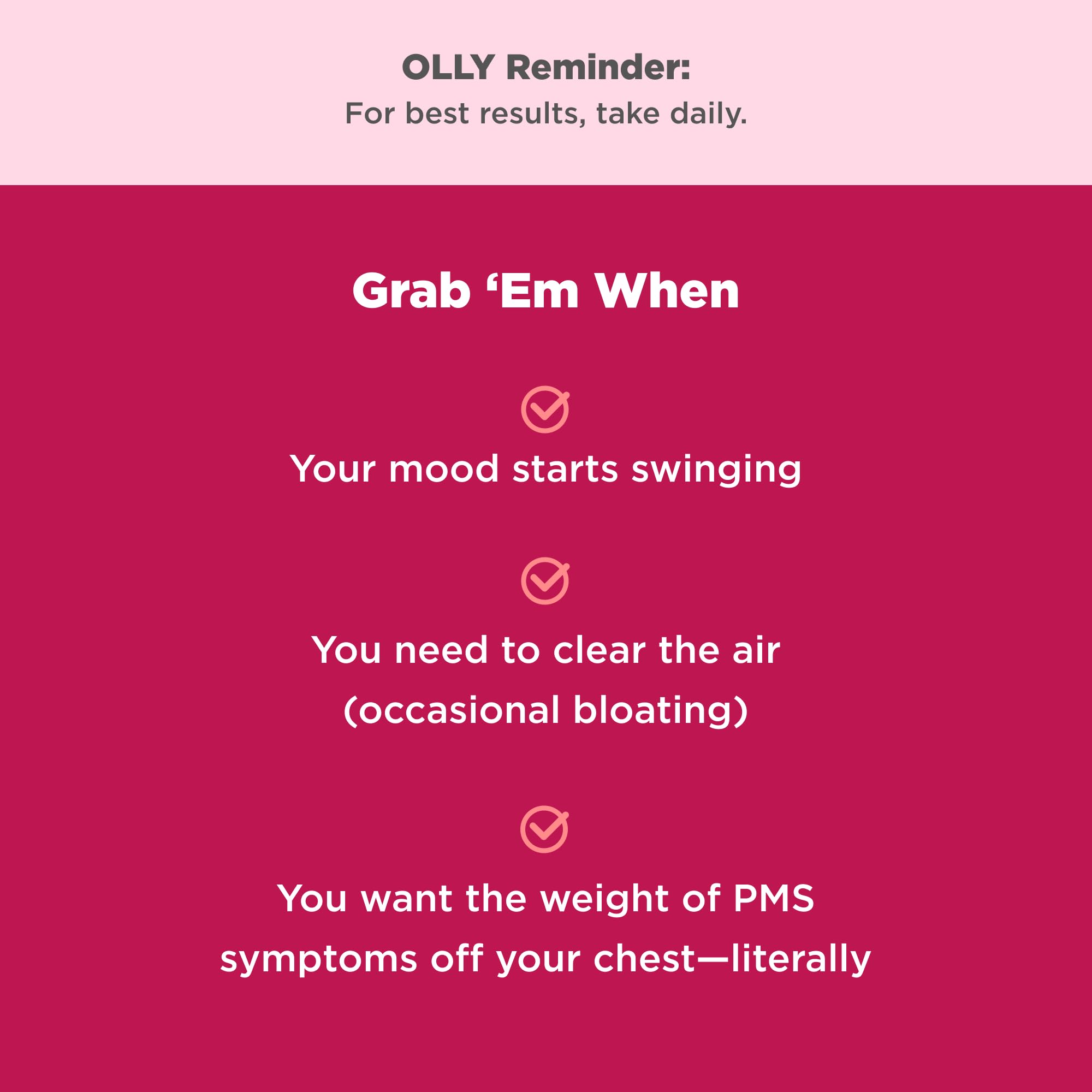 OLLY Period Hero Gummies, PMS Support Supplement,* Chasteberry, Vitamin B6, Calcium, Cran-Raspberry Flavor, 30 Day Supply - 60 Count OLLY Au supplements