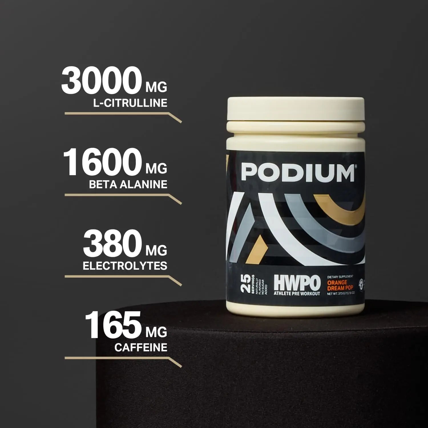 Podium Nutrition, Athlete Pre Workout Powder, Orange Dream Pop, 25 Servings, Beta Alanine Podium Nutrition Au supplements