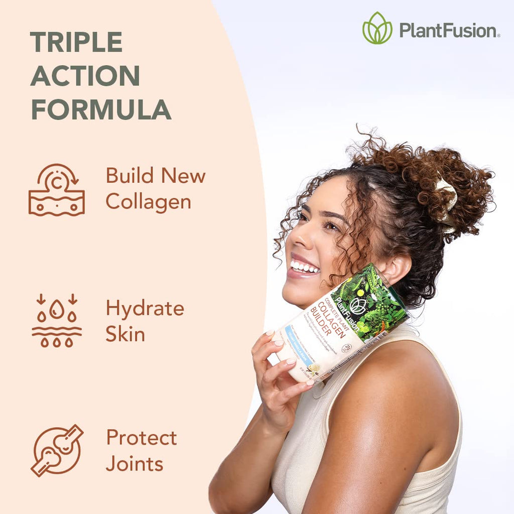 PlantFusion Vegan Collagen Powder - Plant Based Collagen Protein Powder For Muscle & Joints, Hair, Skin & Nails - Keto, Gluten Free, Soy Free, Non-Dairy, No Sugar, Non-GMO - Unflavored 10.58 oz PlantFusion Au supplements