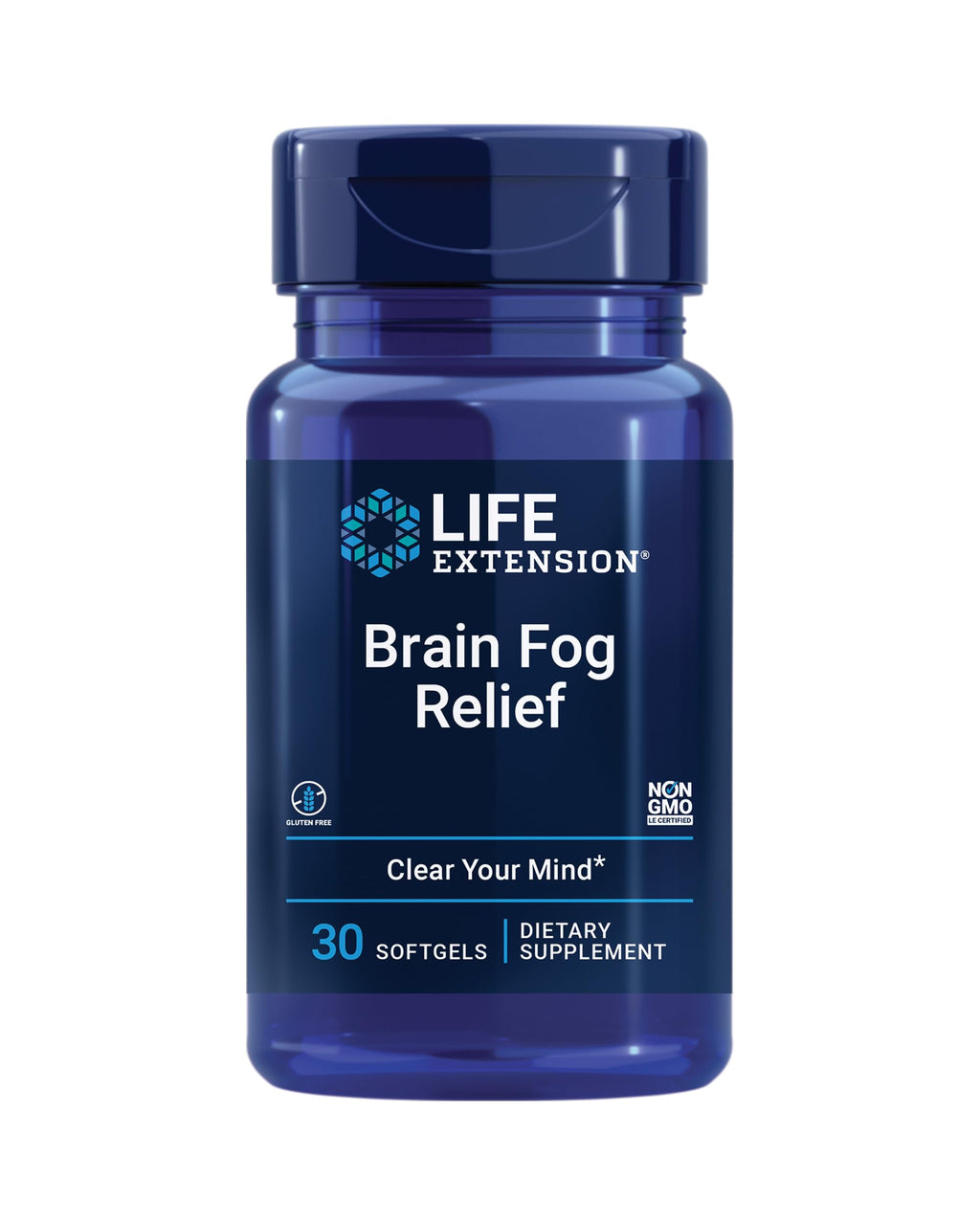 Life Extension Brain Fog Relief, Mango Leaf Extract, standardized Peppermint Oil, nootropic Brain Supplement for Clarity and Focus, Fast-Acting, Caffeine-Free, Gluten Free, Non-GMO, 30 softgels Life Extension Au supplements