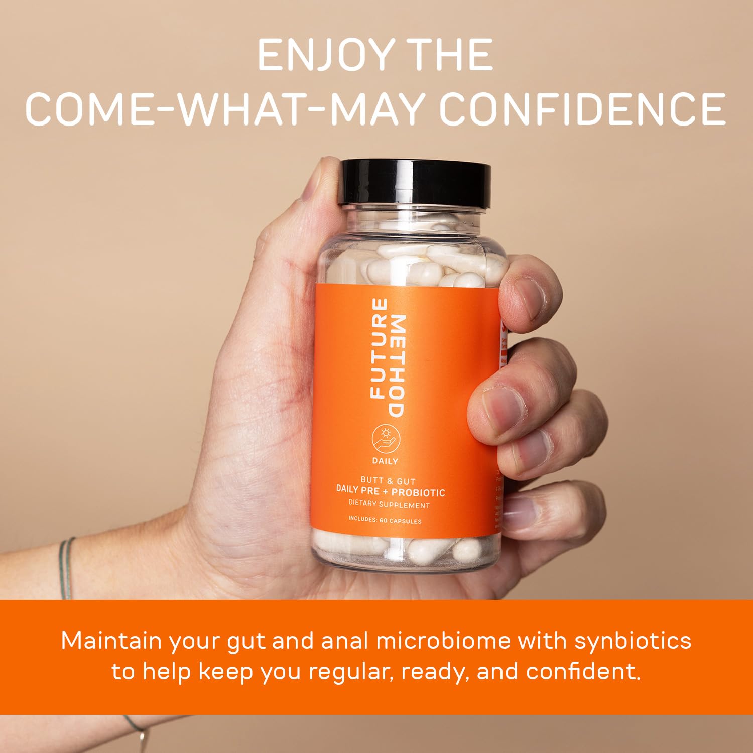FUTURE METHOD Synbiotic Prebiotics for Men & Women - Probiotics & Prebiotic Supplement for Digestion, Immunity & Regularity (60ct)