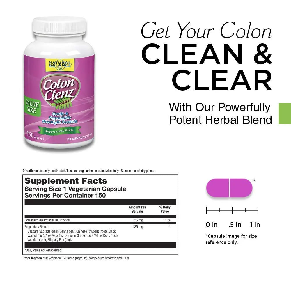 Natural Balance Colon Clenz | Herbal Colon Cleanse & Detox Supplement | Gentle & Dependable Natural Balance Au supplements