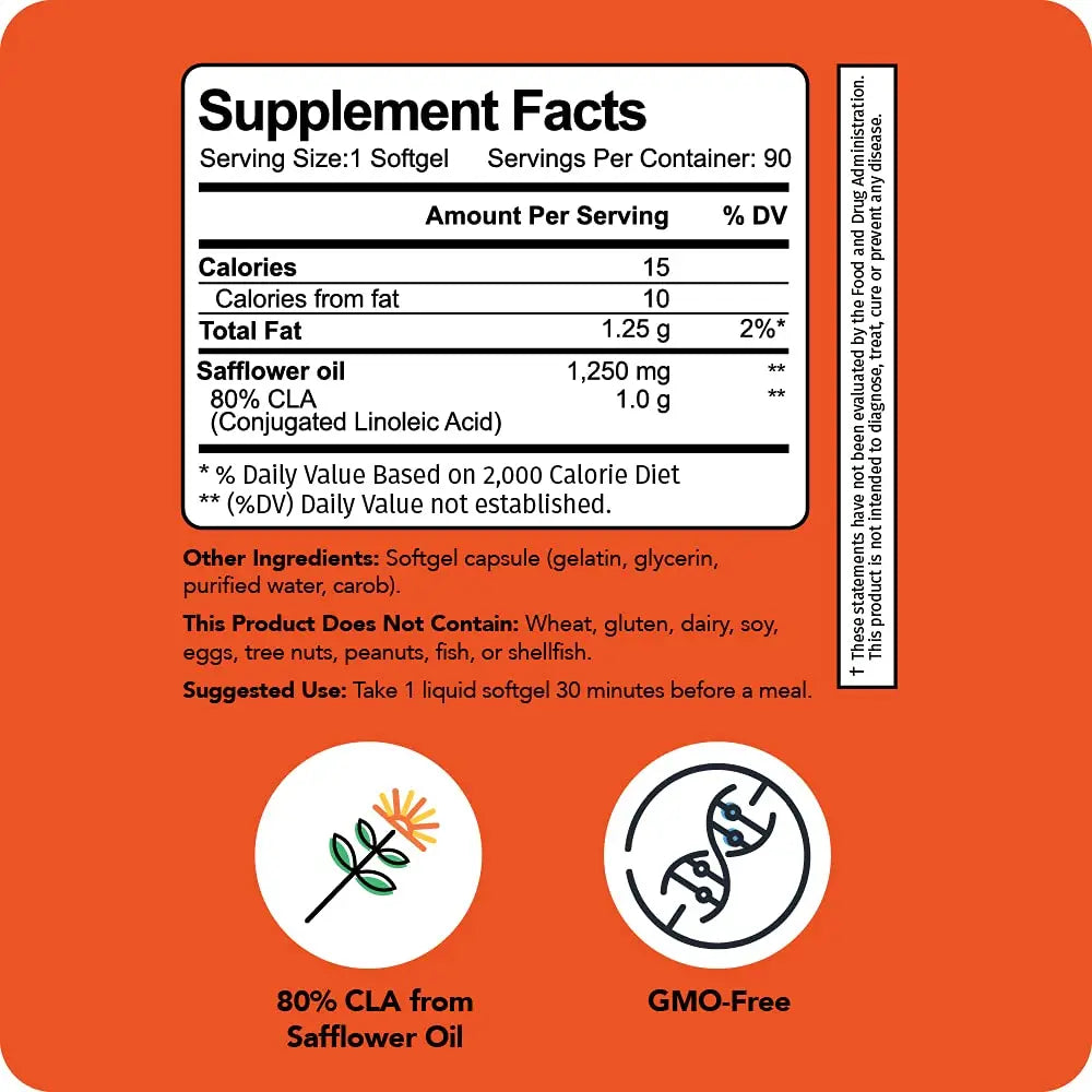 Vitamin Bounty CLA 1250mg - Conjugated Linoleic Acid, CLA for Women and Men, CLA Pills Vitamin Bounty Au supplements