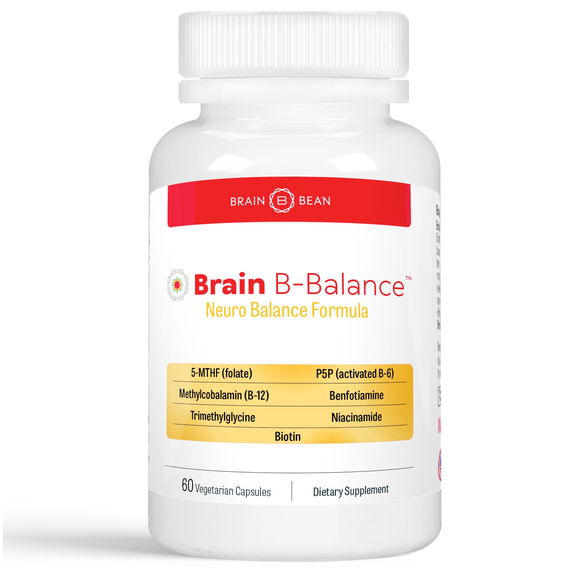 Brain B Balance: Methylated Multivitamin - Methylated B Complex Neurobalance Formula - Methylfolate Supports Mood