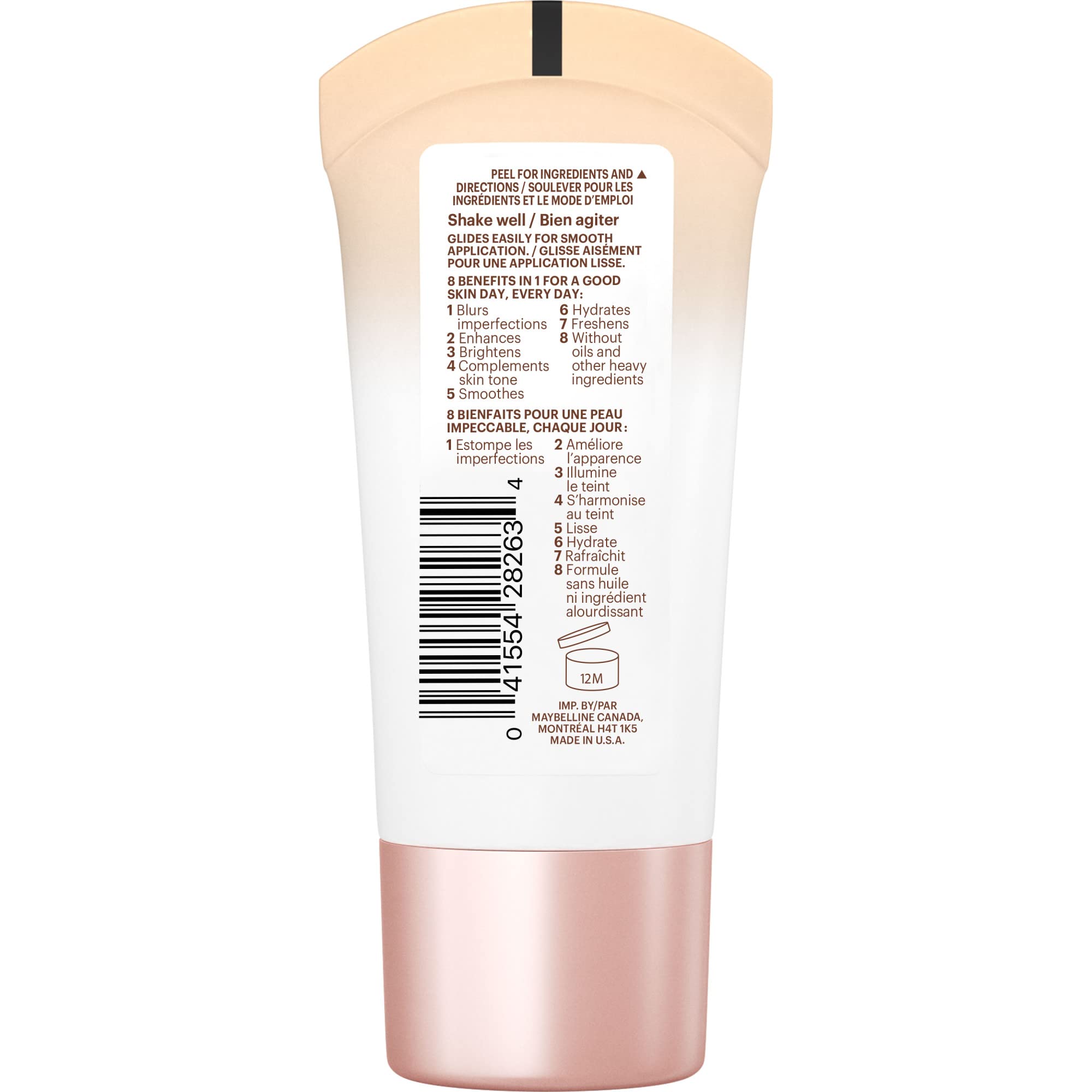 Maybelline Dream Fresh Skin Hydrating BB cream, 8-in-1 Skin Perfecting Beauty Balm with Broad Spectrum SPF 30