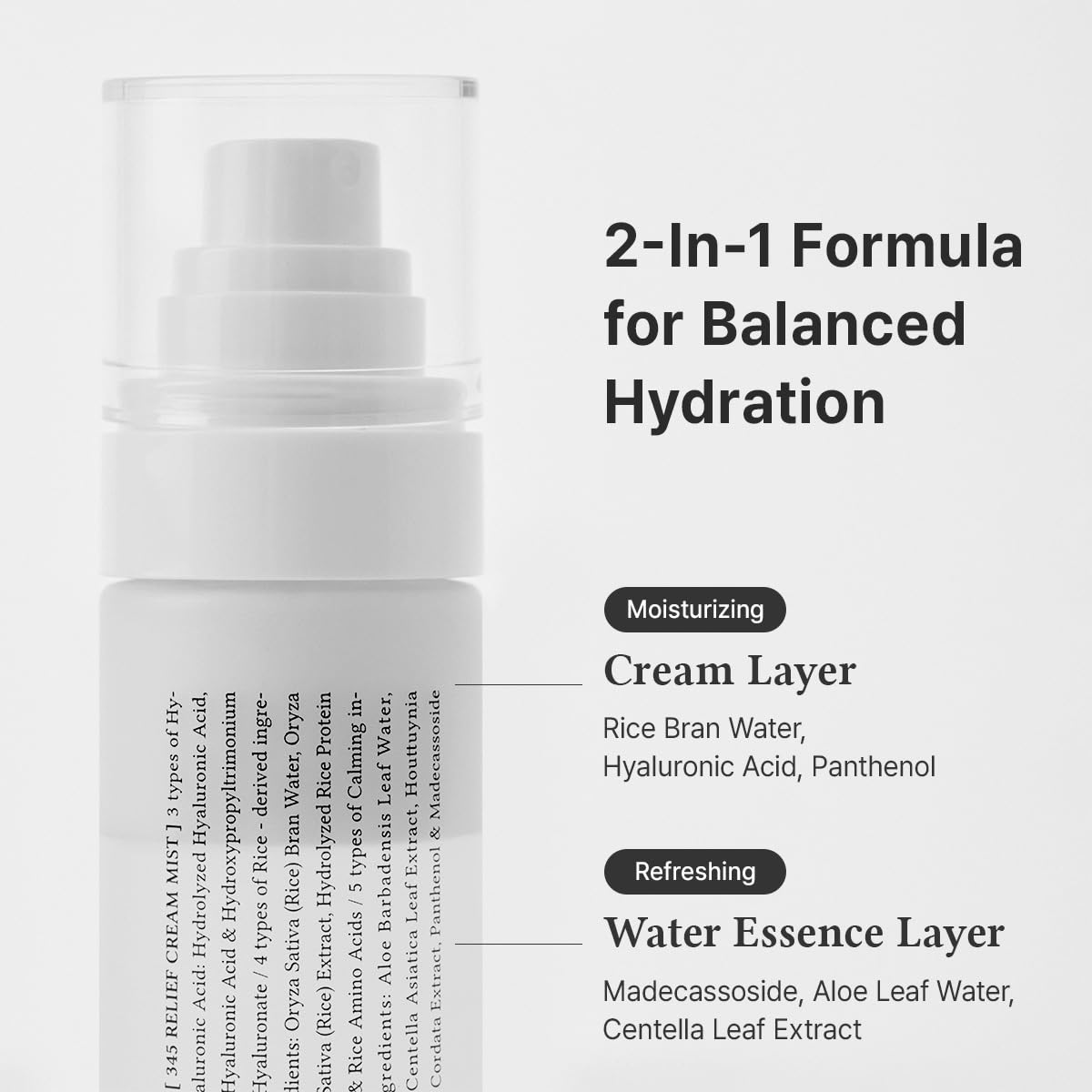 Dr.Althea 345 Relief Cream Mist | Hydrating Facial Mist with Rice Extract | Soothing Care for Sensitive Skin