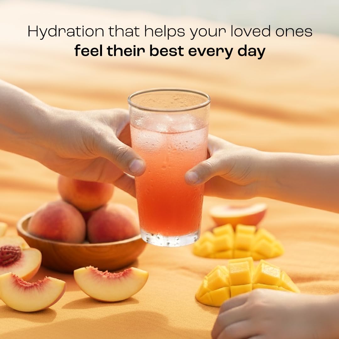 KEY NUTRIENTS Multivitamin Electrolytes Powder No Sugar - Tropical Peach Mango Electrolyte Powder - Endurance & Energy Supplement - Hydration Powder