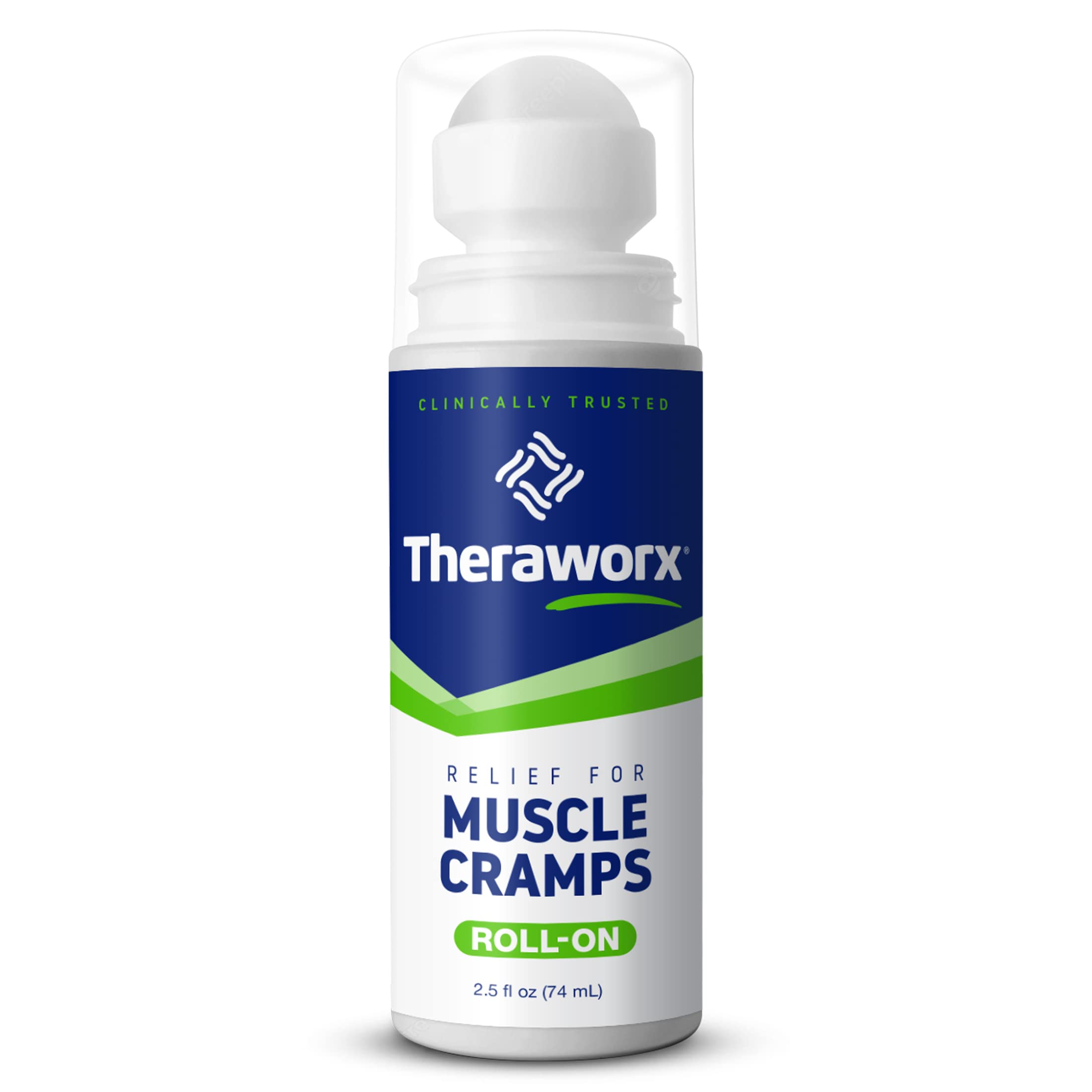Theraworx Relief for Muscle Cramps Roll-On Fast-Acting Muscle Spasm, Leg Soreness with Magnesium Sulfate - 2.5 oz - 1 Count Theraworx Au supplements
