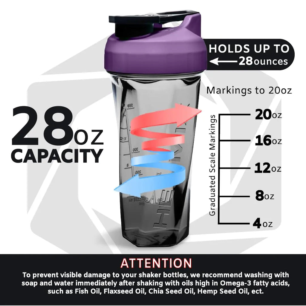 HELIMIX 2.0 Vortex Blender Shaker Bottle Holds upto 28oz | No Blending Ball or Whisk HELIMIX Au supplements