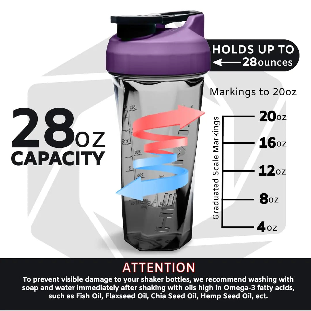 HELIMIX 2.0 Vortex Blender Shaker Bottle Holds upto 28oz | No Blending Ball or Whisk HELIMIX Au supplements