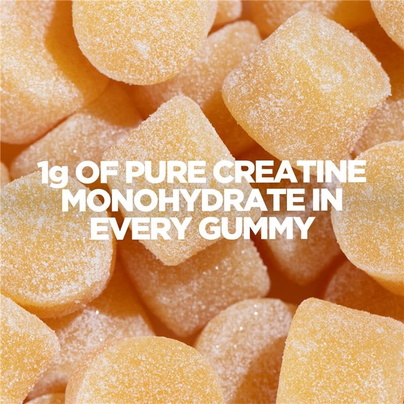 Myprotein Creatine Gummies, 5g Creatine Monohydrate per Serving, Peach, 90 Count, 18 Servings, Chewable Post/Pre Workout Strength & Recovery Sports Nutrition Supplement, Vegan, Non-GMO Myprotein Au supplements